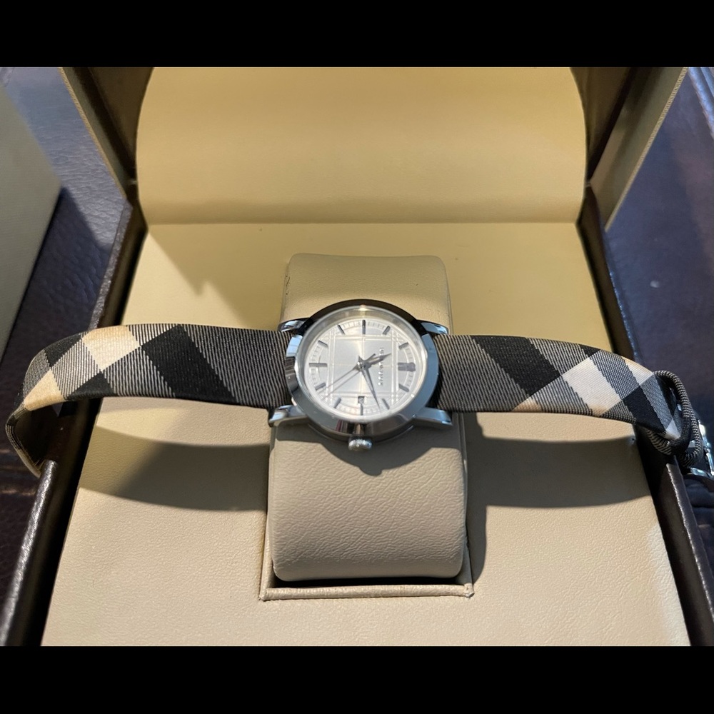Burberry check watch